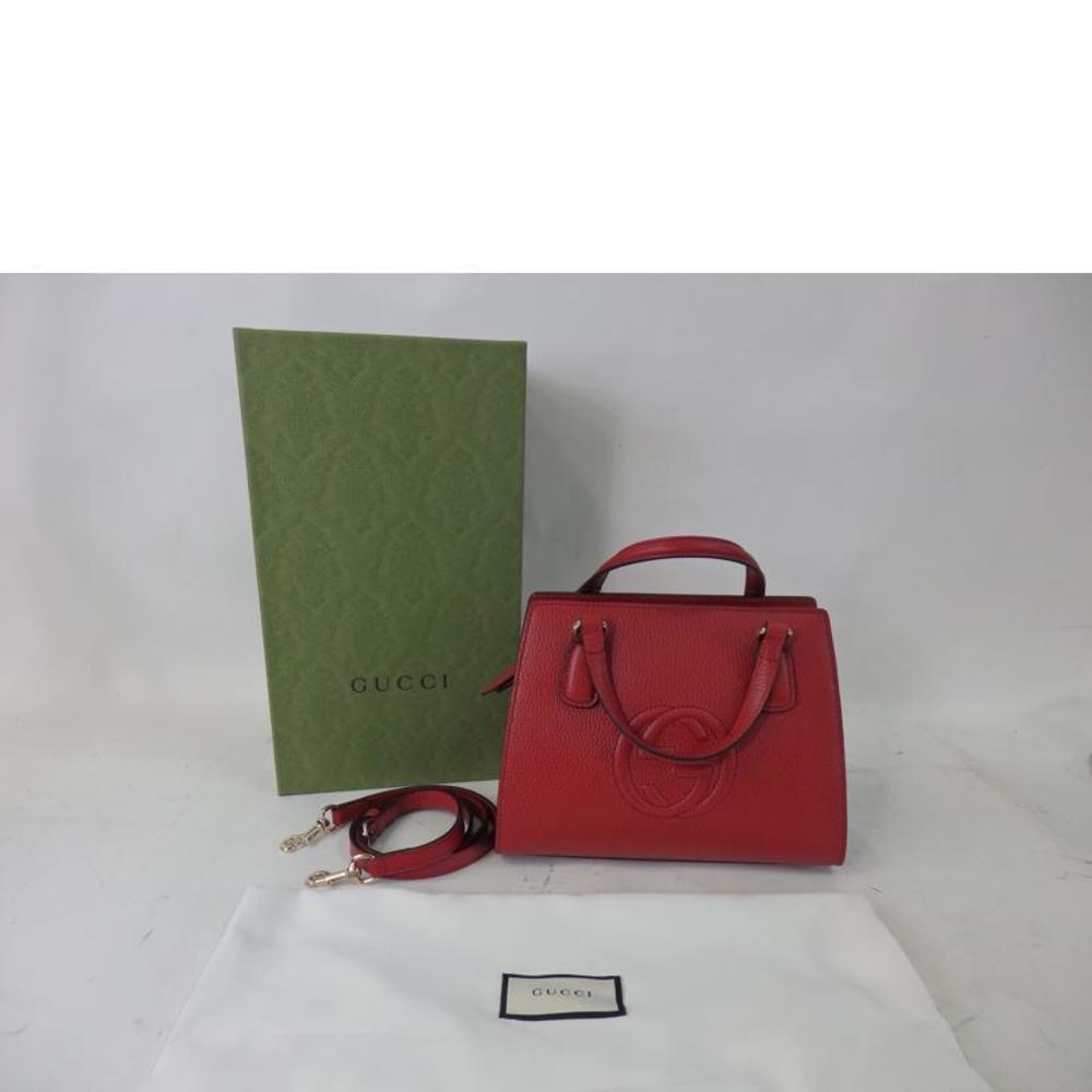 Gucci Interlocking Red Leather Bag - image 8